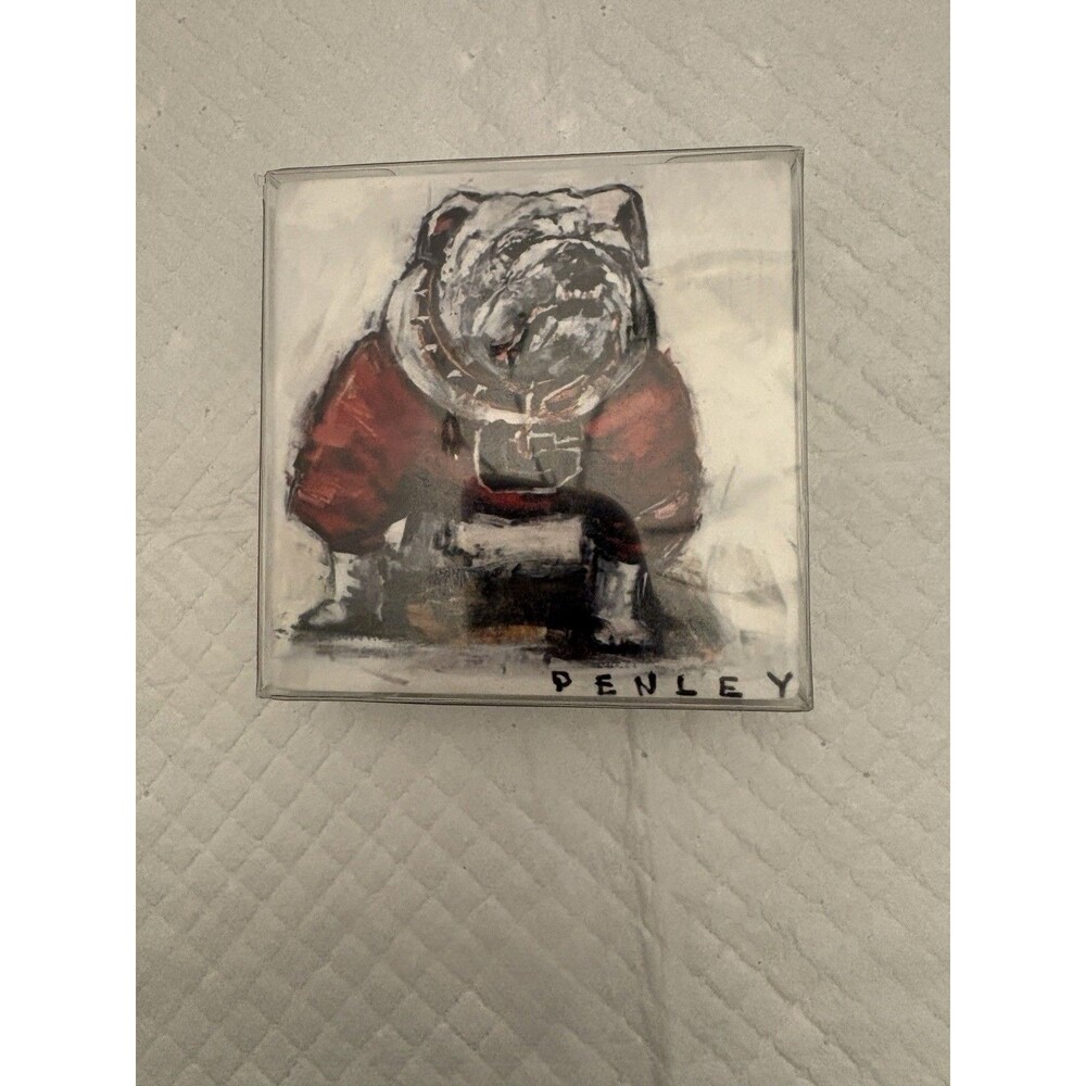 Vintage UGA Steve Penley Set of 4 Collector Slate Coasters - Georgia Bulldogs - Picture 2 of 9